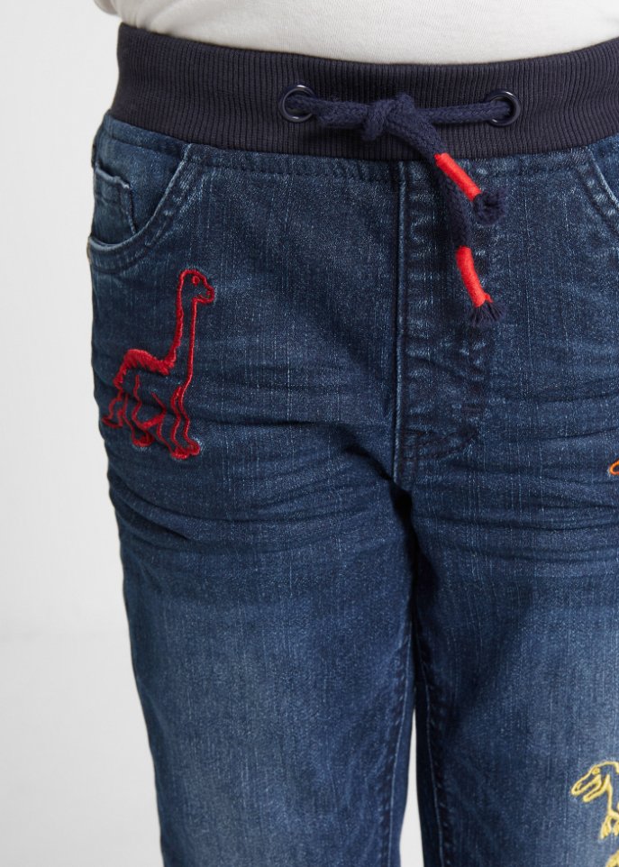 Jungen Jeans mit Dino Motiven, Regular Fit