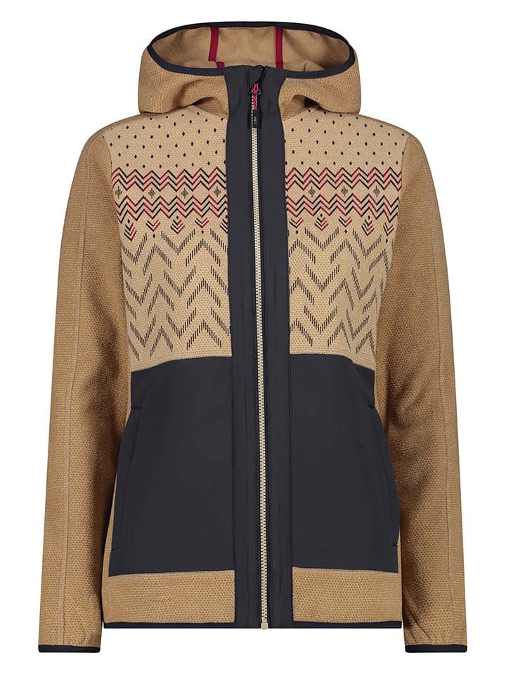 CMP Fleecejacke in Beige/ Schwarz günstig kaufen