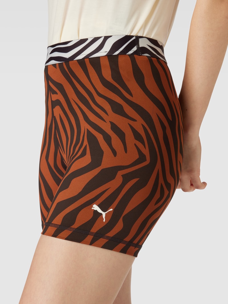 Shorts mit Animal-Print Modell 'ANIMAL REMIX' in haselnuss braun