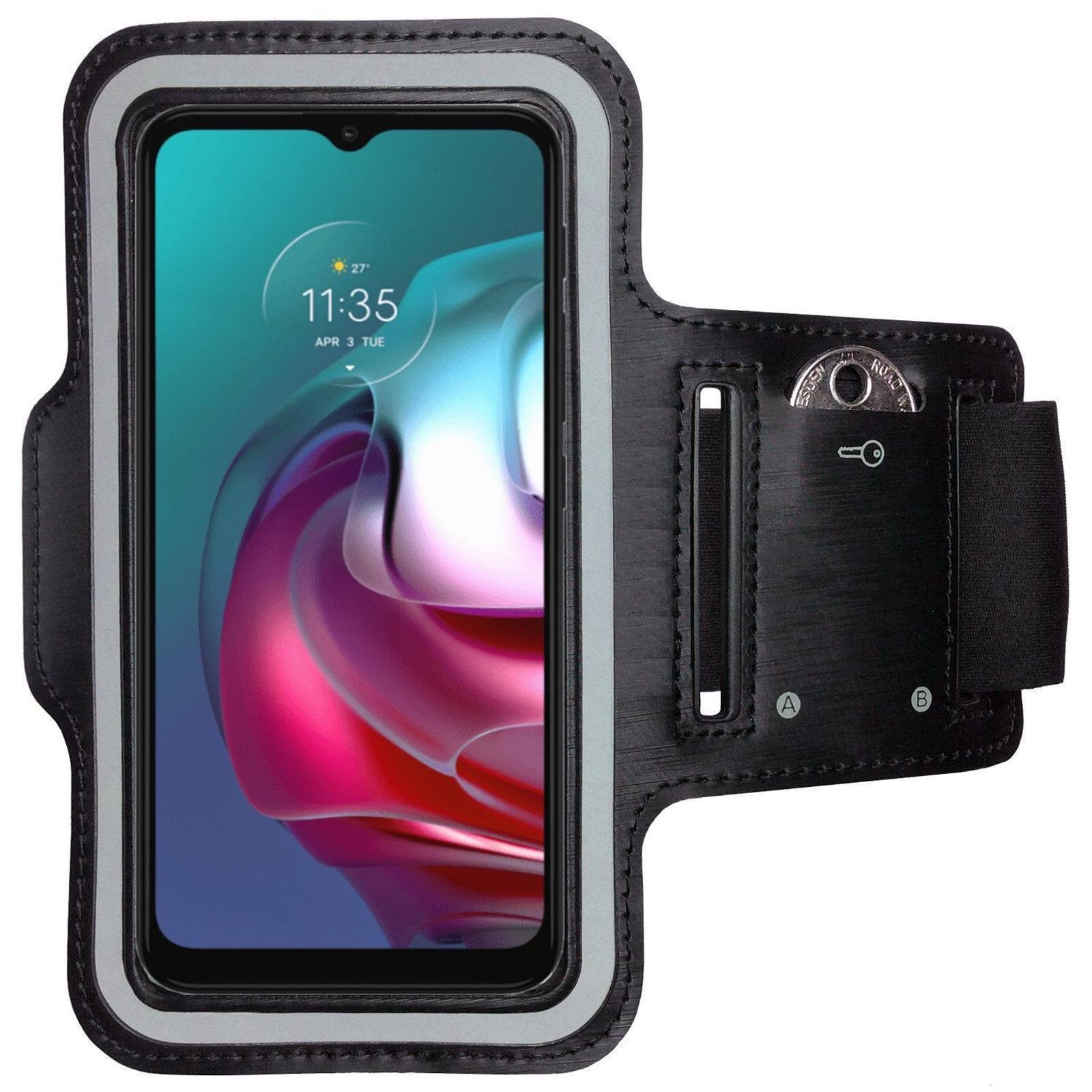 CoverKingz Handyhülle Sportarmband für Motorola Moto G30 Handytasche Fitness Armband, Sport Schutzhülle Schlüsselfach Handyhülle Jogging Schutztasche Etui