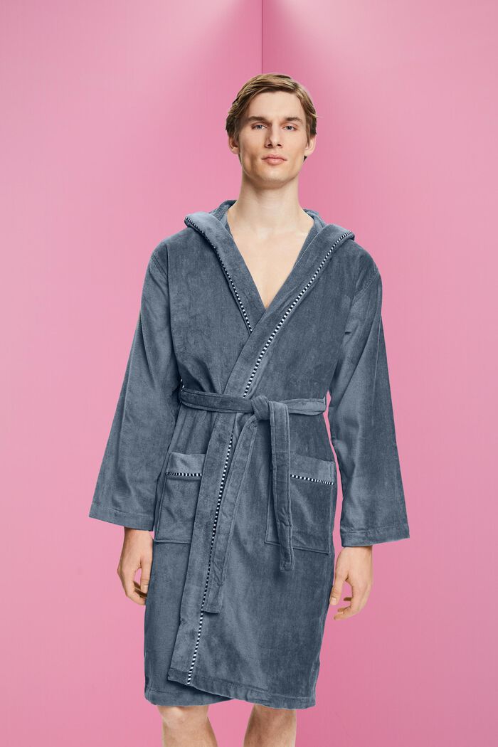Velours-Bademantel, 100% Baumwolle