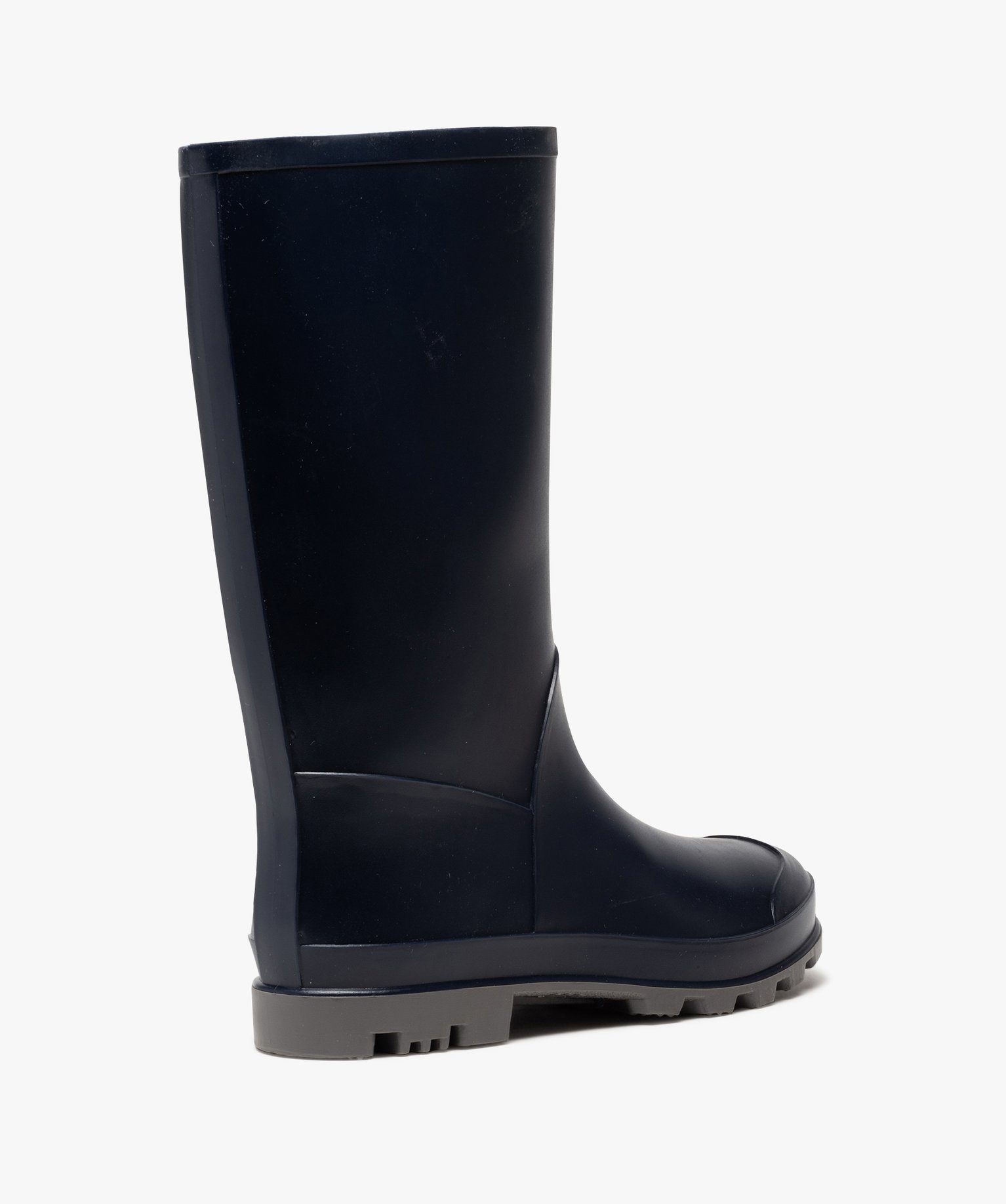 Bottes de pluie femme unies à semelle crantée marine | GEMO
