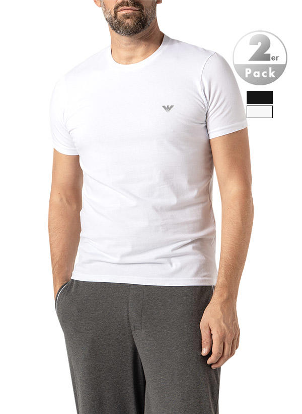 EMPORIO ARMANI, T-Shirts, Baumwolle, schwarz-weiß