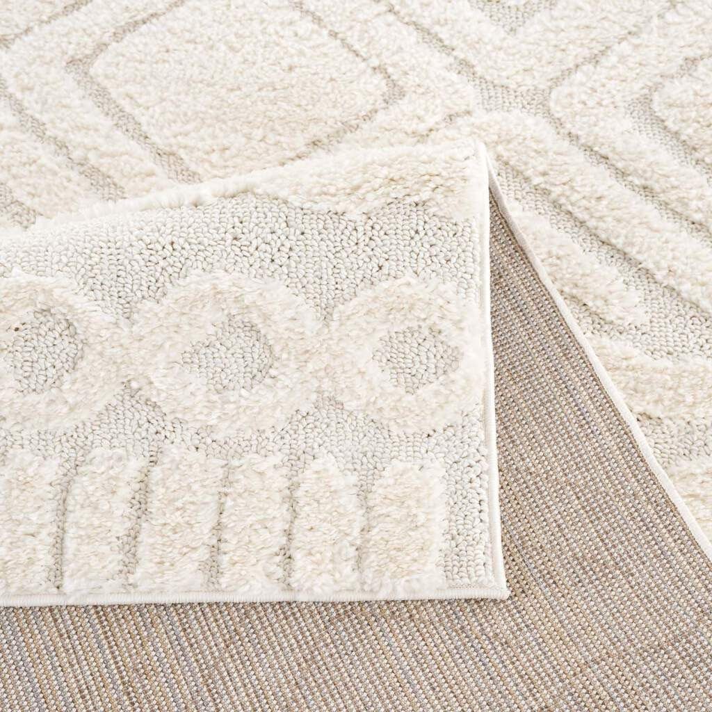 Hochflor-Teppich Focus 3382, Carpet City, rechteckig, Höhe: 20 mm, Boho-Teppich, besonders weich, Hoch Tief Struktur, Wohnzimmer