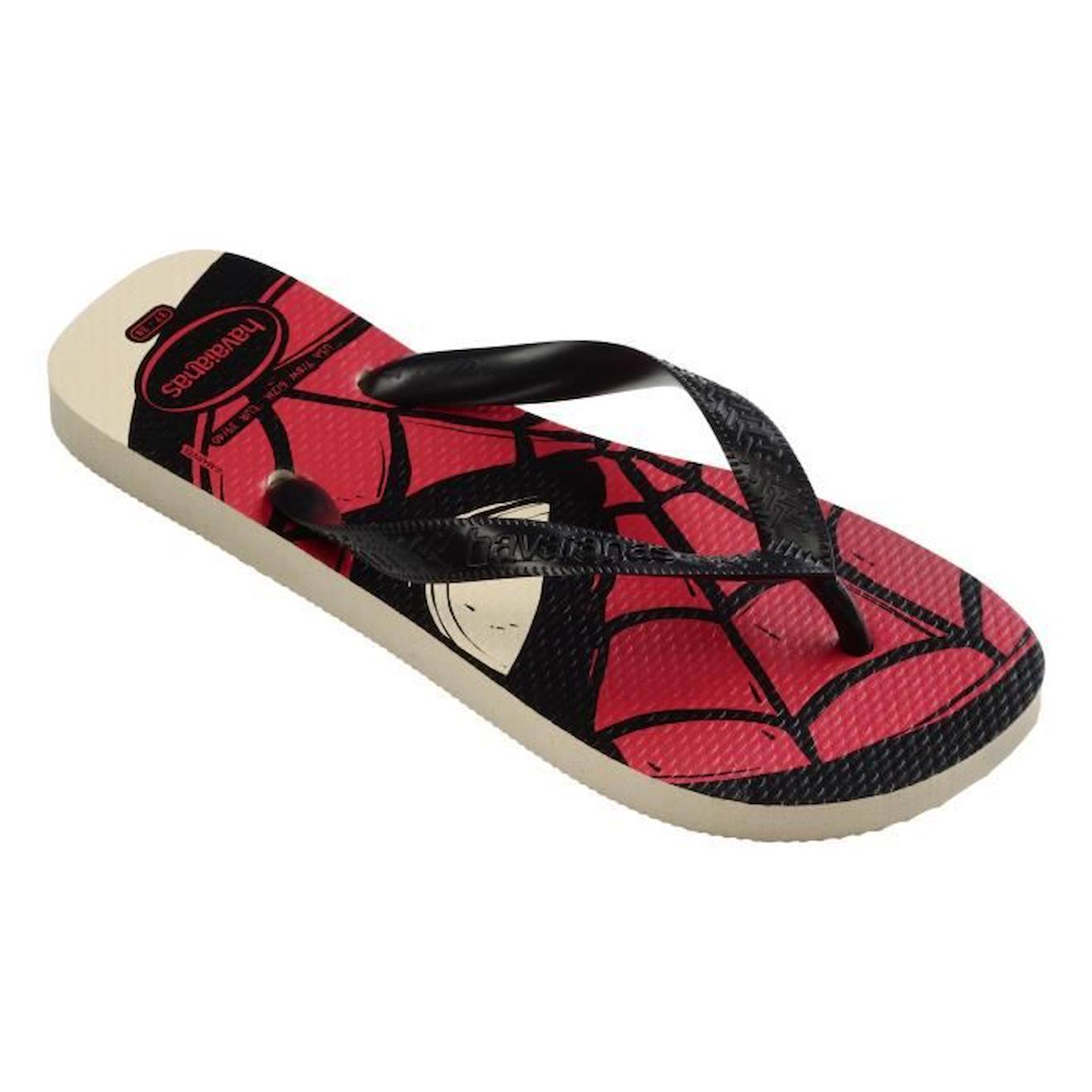 Tong à Enfiler Enfant Havaianas Top Marvel Logomania beige