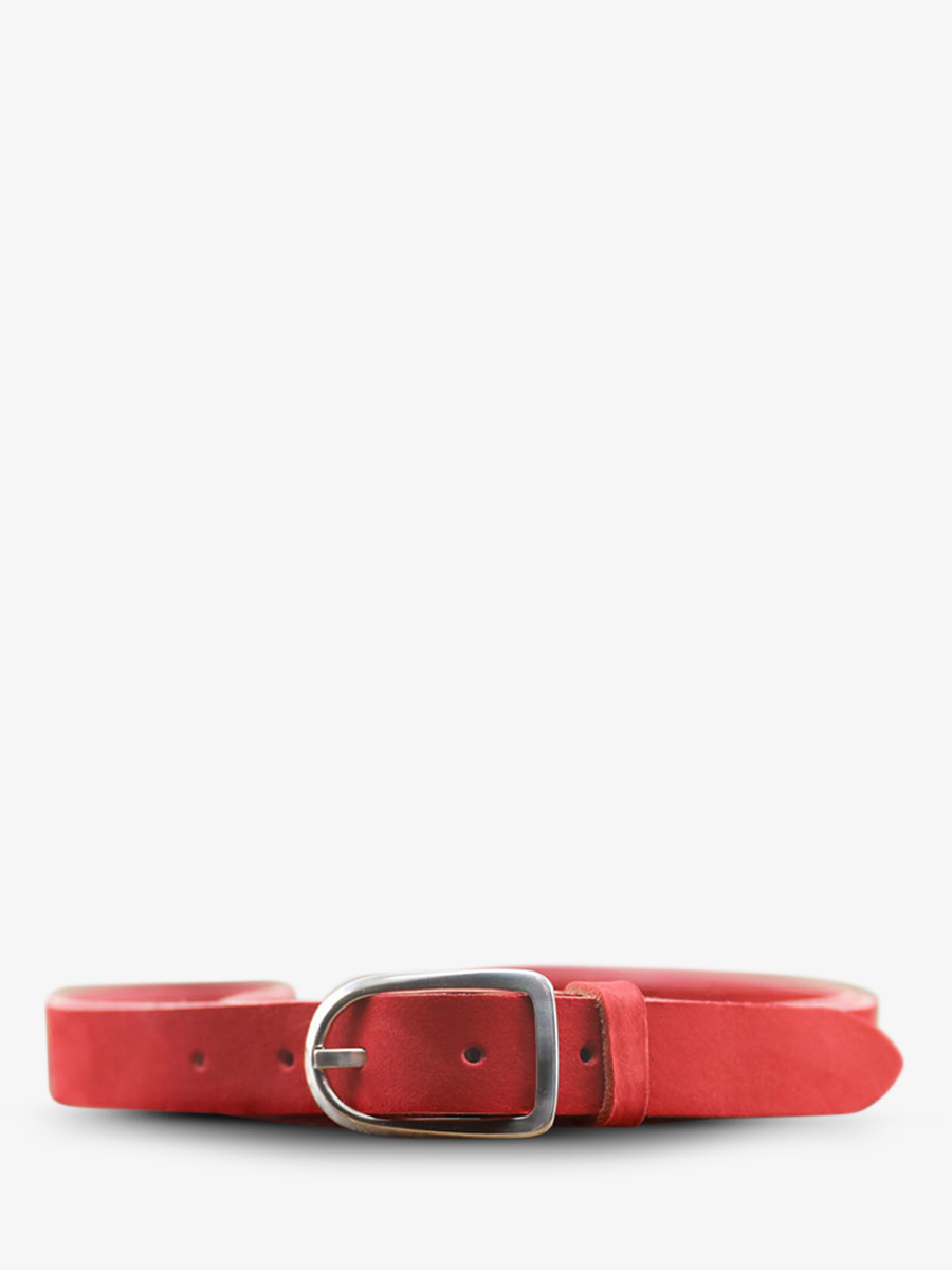 LaCeinture Magnifique Nubuck - 25mm - Rouge Carmin