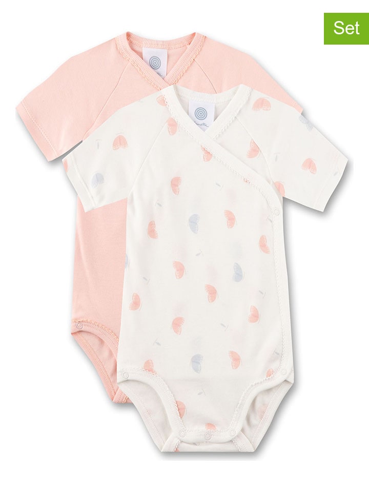 Sanetta 2er-Set: Bodys in Rosa/ Weiß günstig kaufen