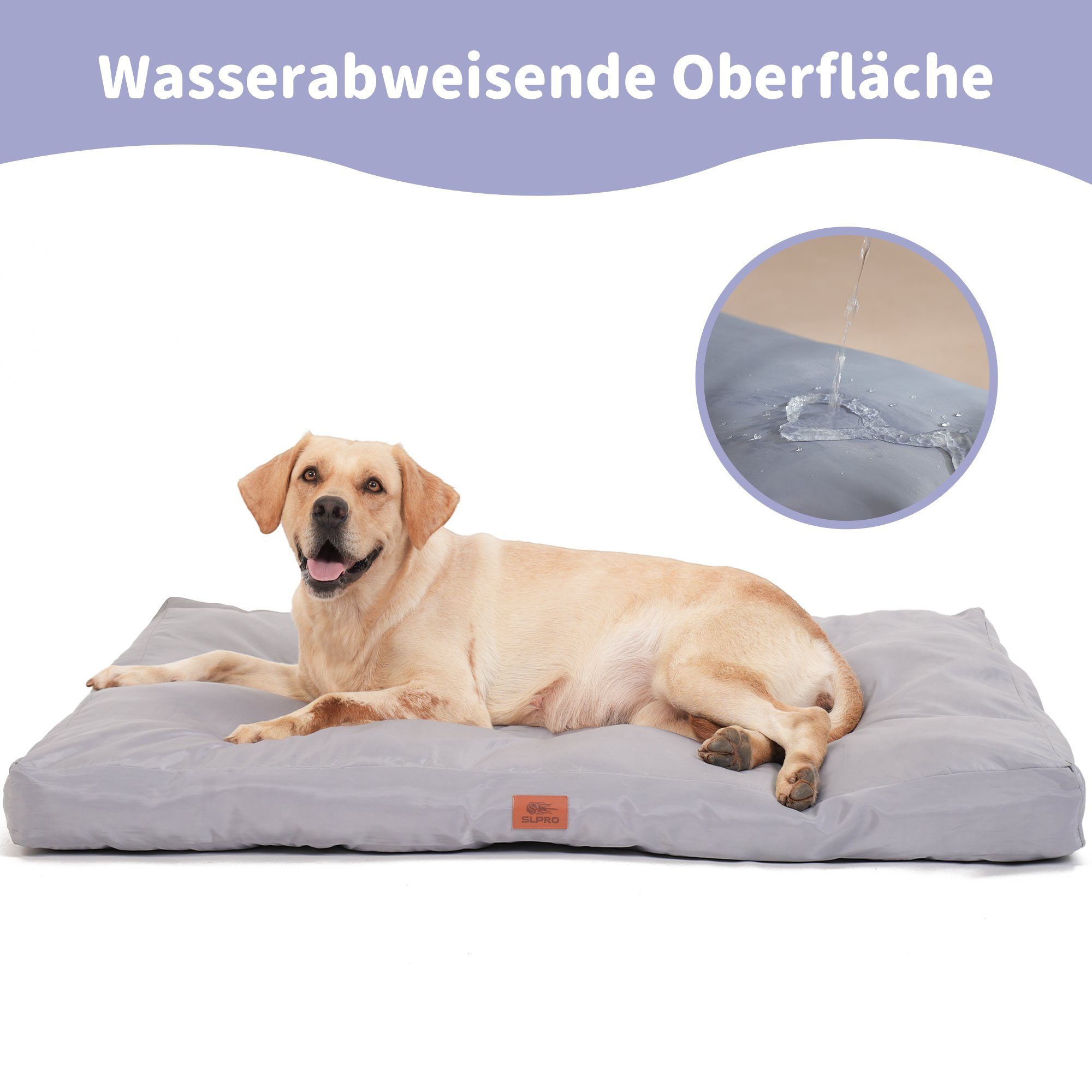SLPRO Tierbett Hundekissen waschbar wasserdicht für große, mittelgroße Hunde