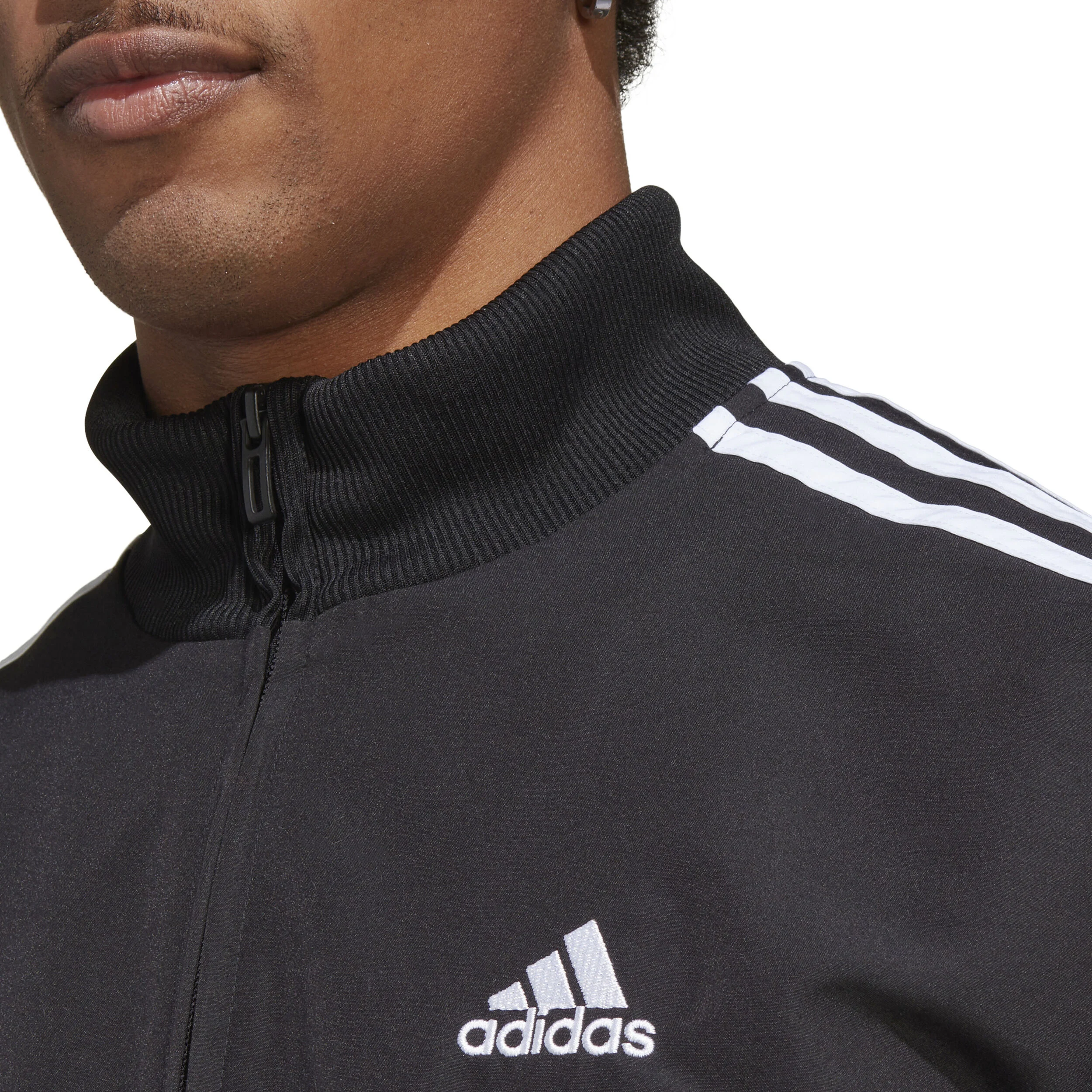 3-Stripes Woven Trainingsanzug Herren - Schwarz, Weiß