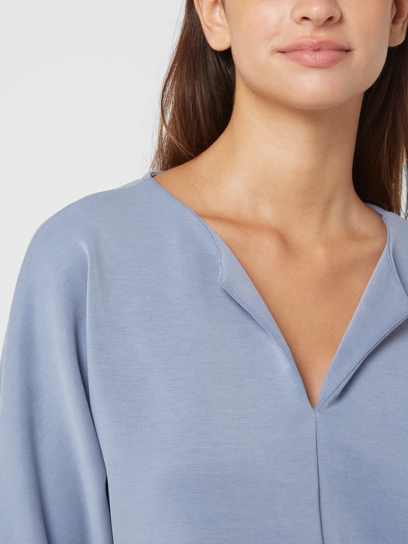 Sweatshirt mit elastischem Saum Modell 'Gemilia' in rauchblau