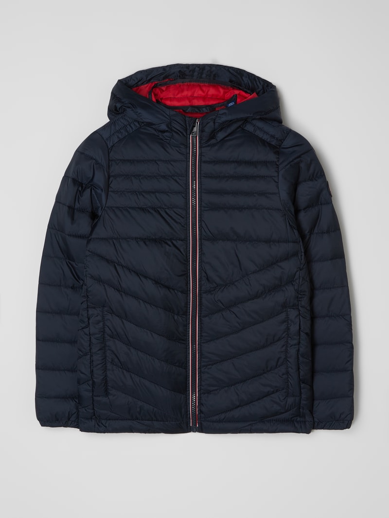 Steppjacke mit Kapuze Modell 'Ehero' in marineblau