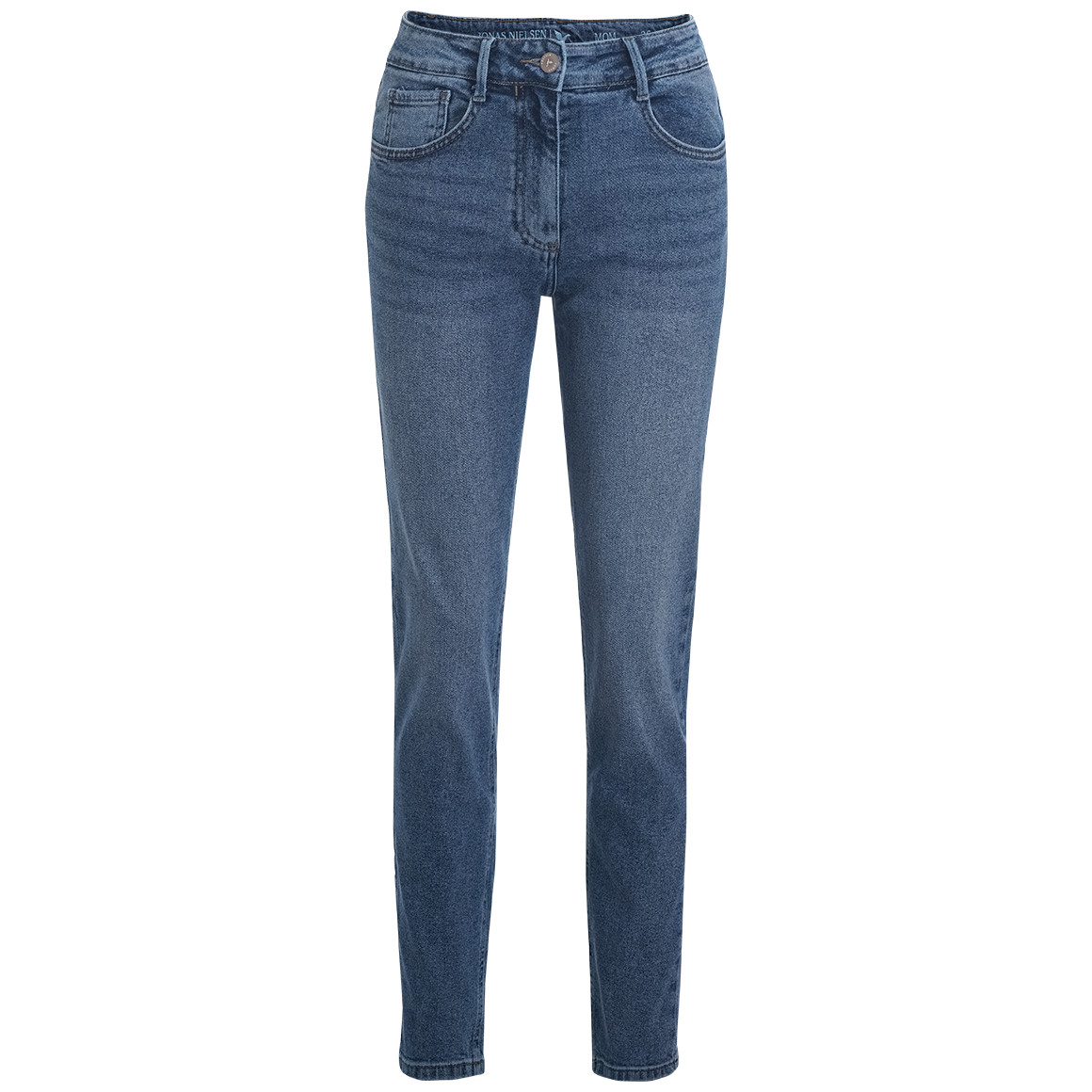 Damen Mom-Jeans mit Used-Waschung