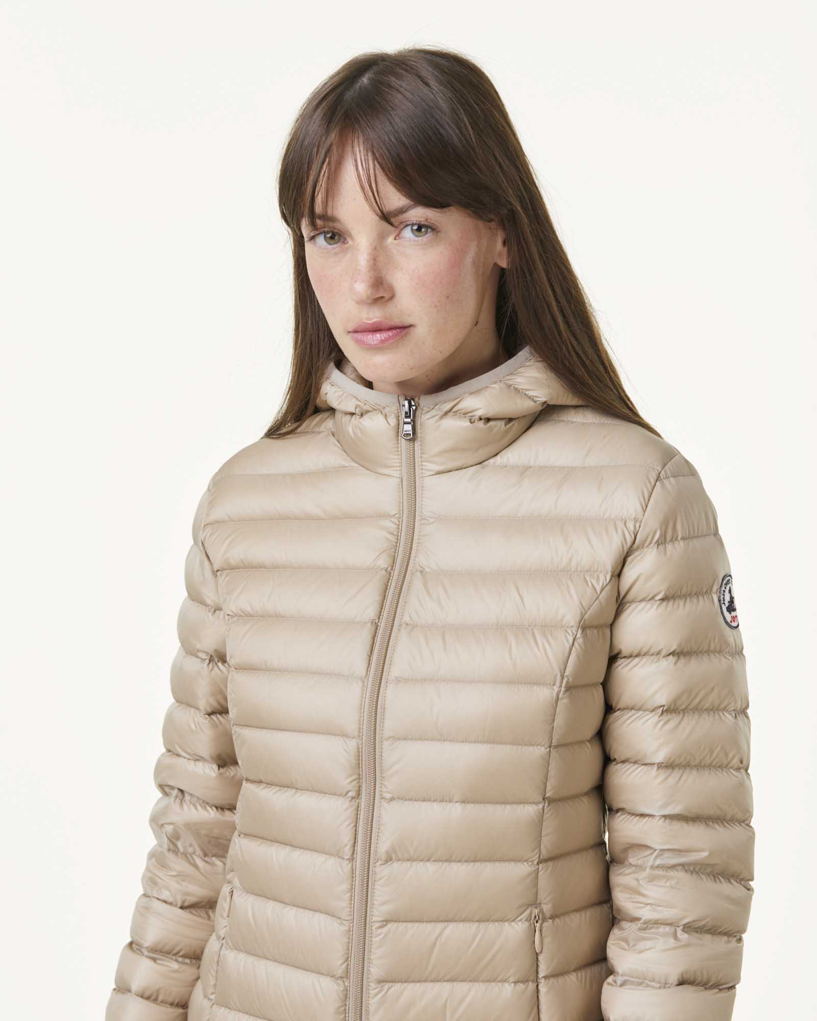 Doudoune légère à capuche Beige Cloe