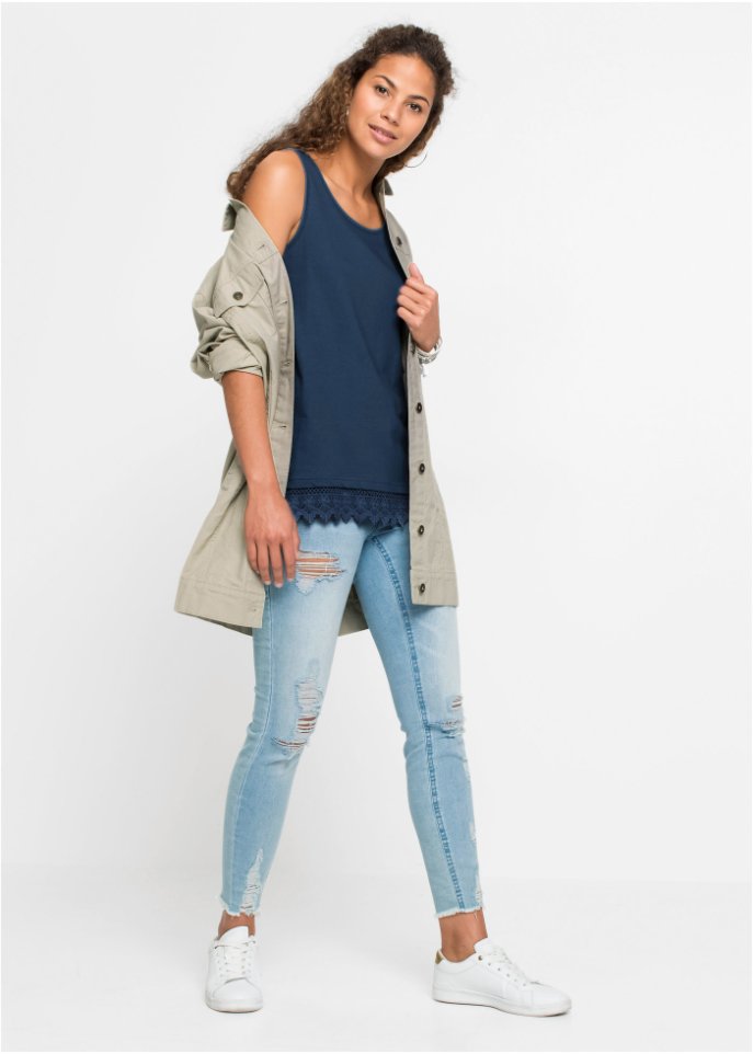 Top mit Spitze (2er-Pack)