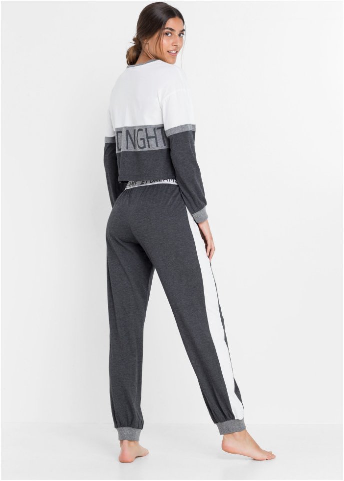Pyjama mit verkürztem Langarmshirt