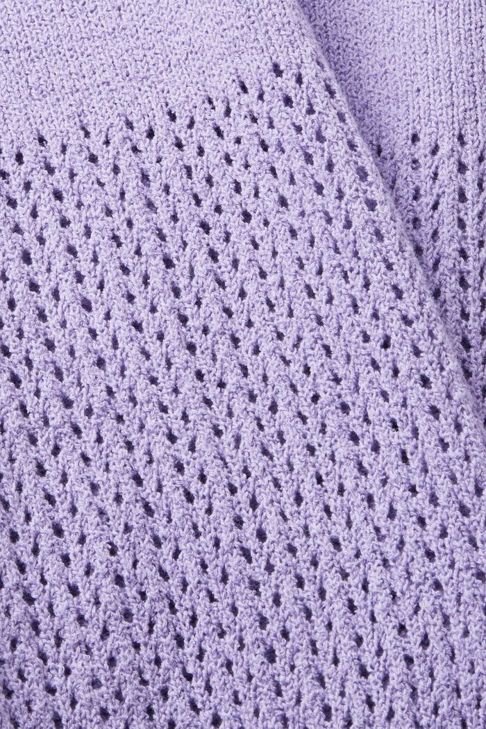 Baumwollpullover in Pointelle-Optik