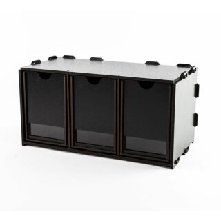 Black Paint Rack: Schrank mit 3 Hohen Schubladen