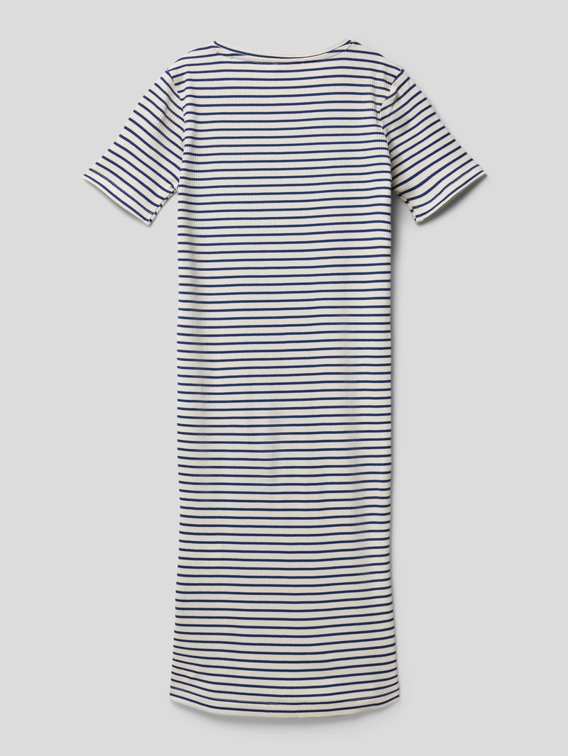 Sweatkleid mit Strukturmuster in blau