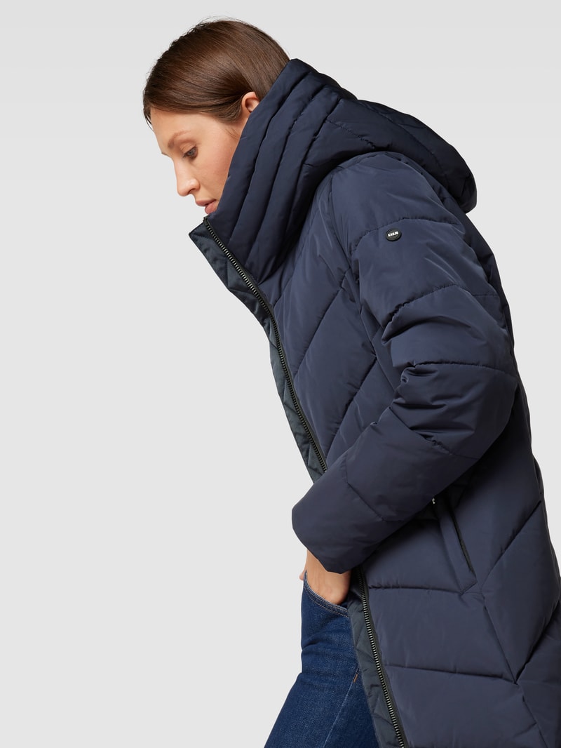 Steppjacke mit Kapuze Modell 'FORMIN' in dunkelblau