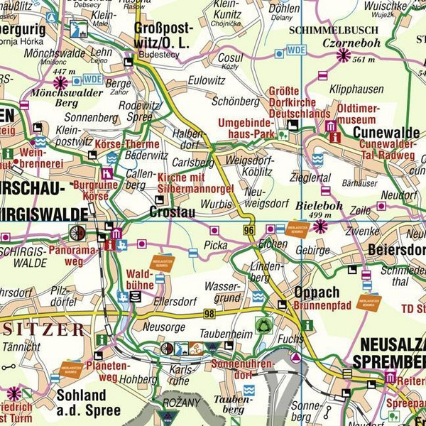 Oberlausitz 1 : 120 000 - Wanderkarte
