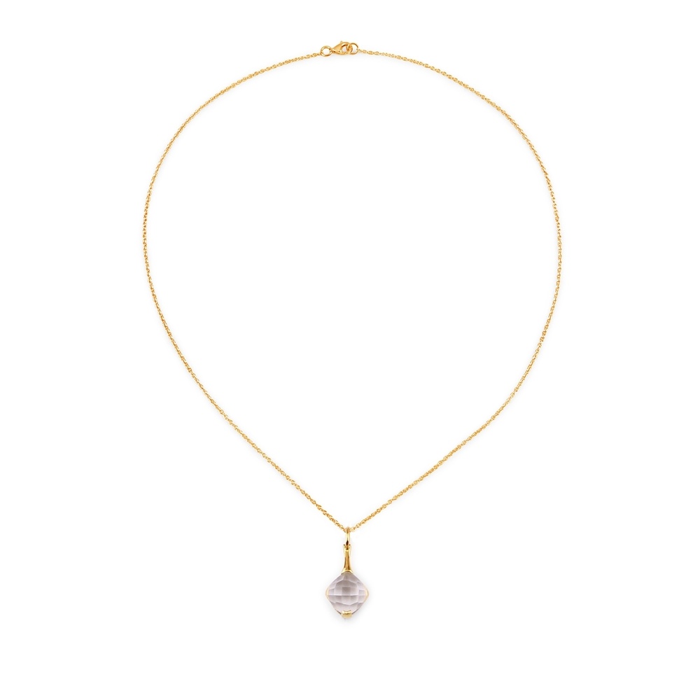 Rafaela Donata Chaîne Argent sterling Cristal de quartz en Or jaune Bijoux