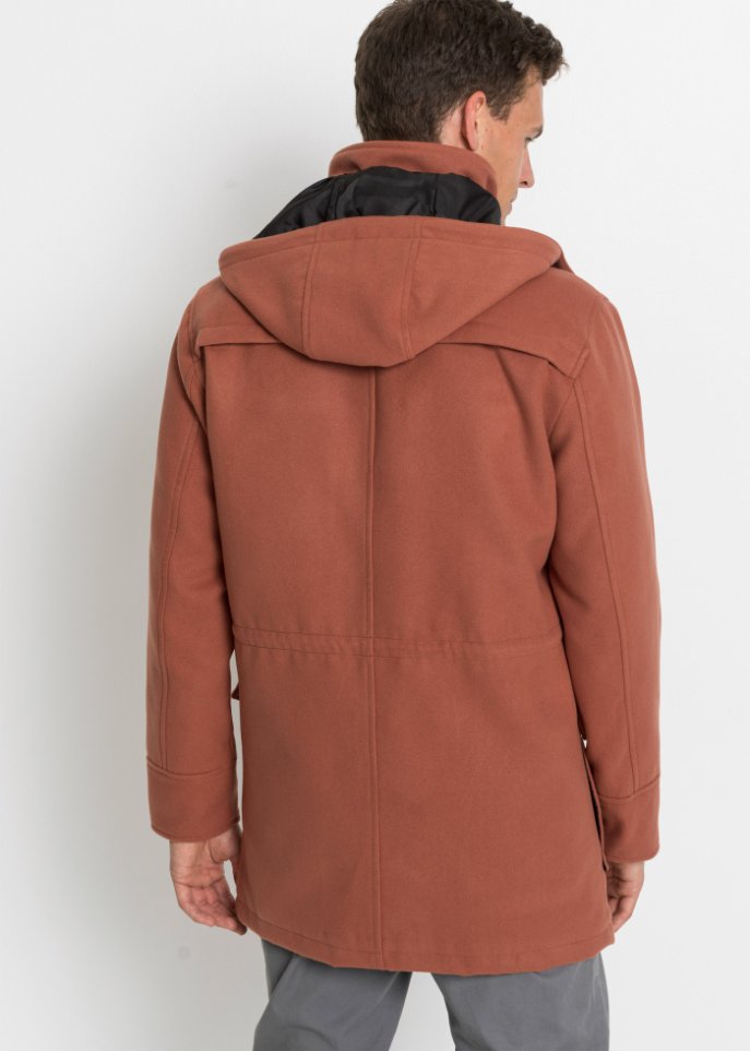 Duffle-Jacke in Wolloptik