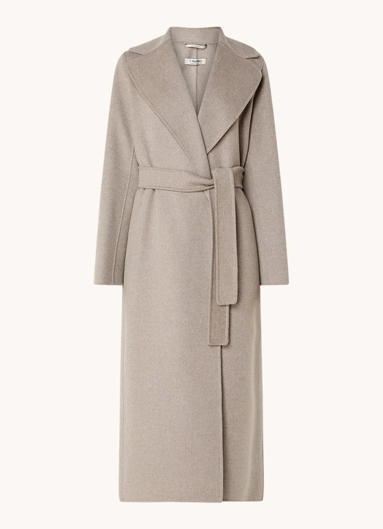MaxMara Poldo -villainen takki neulotulla vyöllä