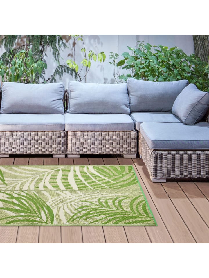 Esschert Design Outdoorteppich in Grün-weiß günstig kaufen onesize