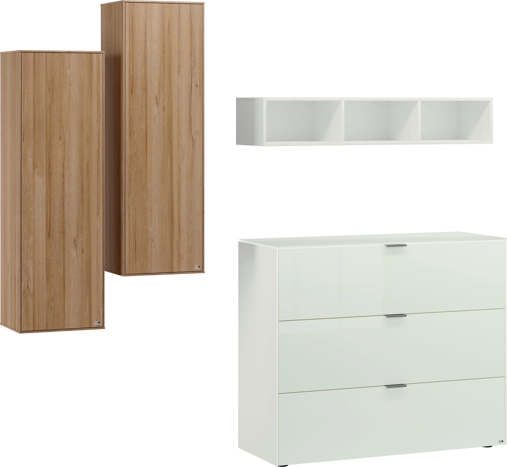 set one by Musterring Wohnzimmer-Set Chicago, (Set, 4-St), mit offenem Regal