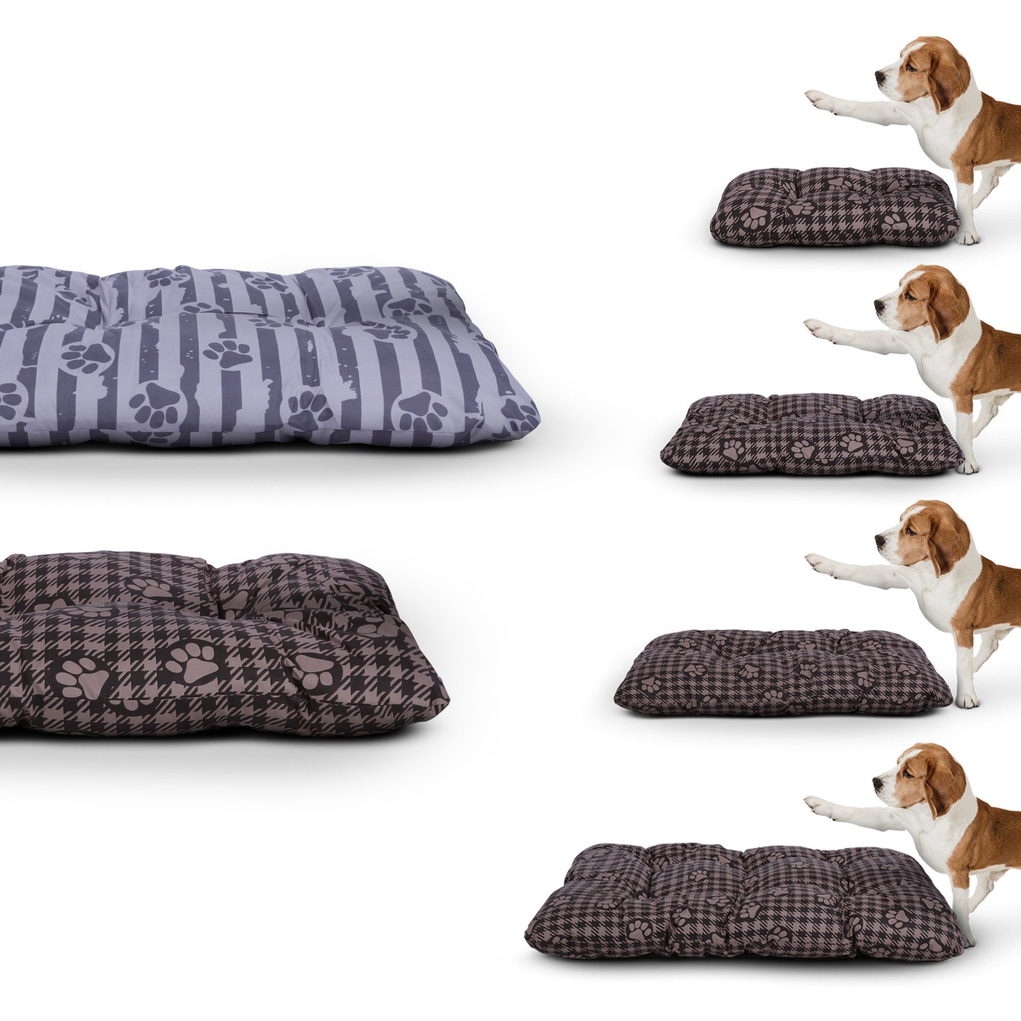 Bestlivings Tierkissen Kissen Pfoten, Polyester, Hundekissen M-XXL Hundekorb Tierbett Hundebett, kleine bis große Hunde