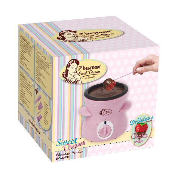 Mini Schoko-Fondue, pink