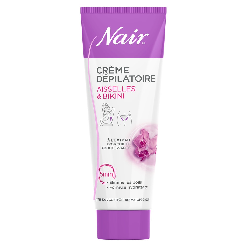nair Crème dépilatoire Maillot & Aisselles àl'extrait d'orchidée Crème dépilatoire