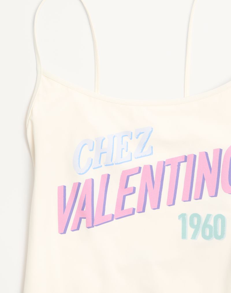 Maiô de uma peça com estampa Chez Valentino 1960