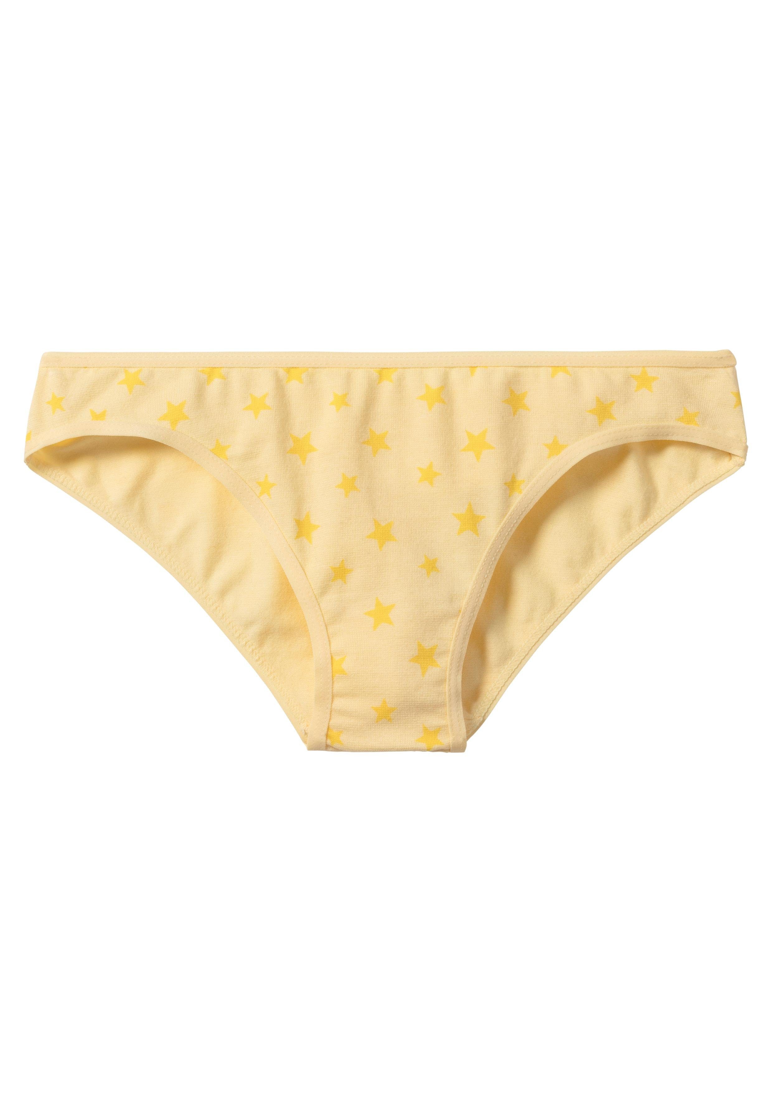 petite fleur Bikinislip (Packung, 8-St) mit Sternen-Print und unifarben