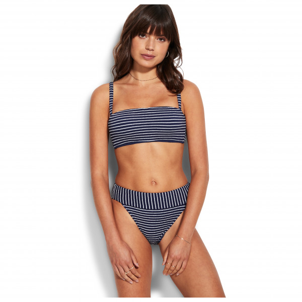 Seafolly - Women's Seaside Stripe Banded Hi Rise Pant - Bikini-Bottom