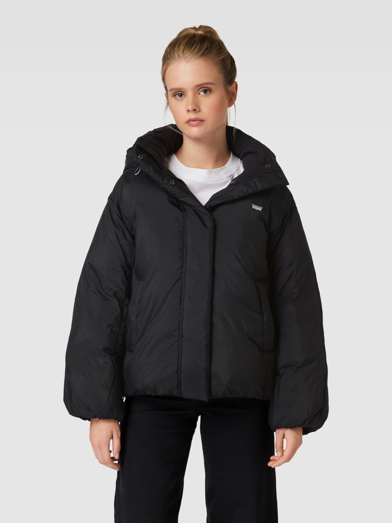 Daunenjacke mit Kapuze Modell 'PILLOW' in schwarz