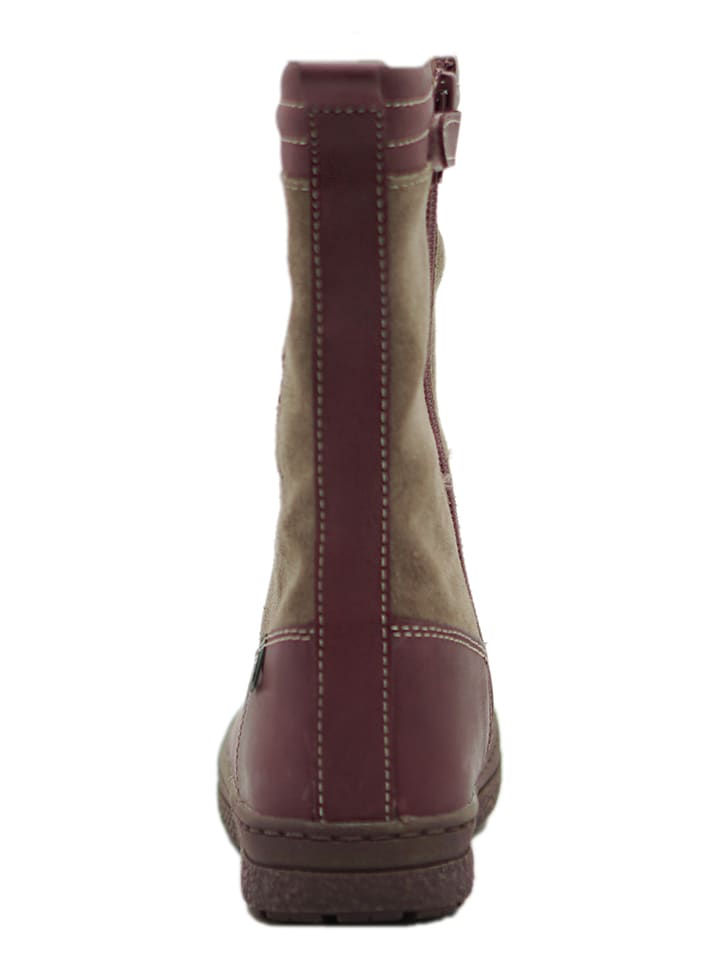 El Naturalista Leder-Winterstiefel in Beige/ Altrosa günstig kaufen