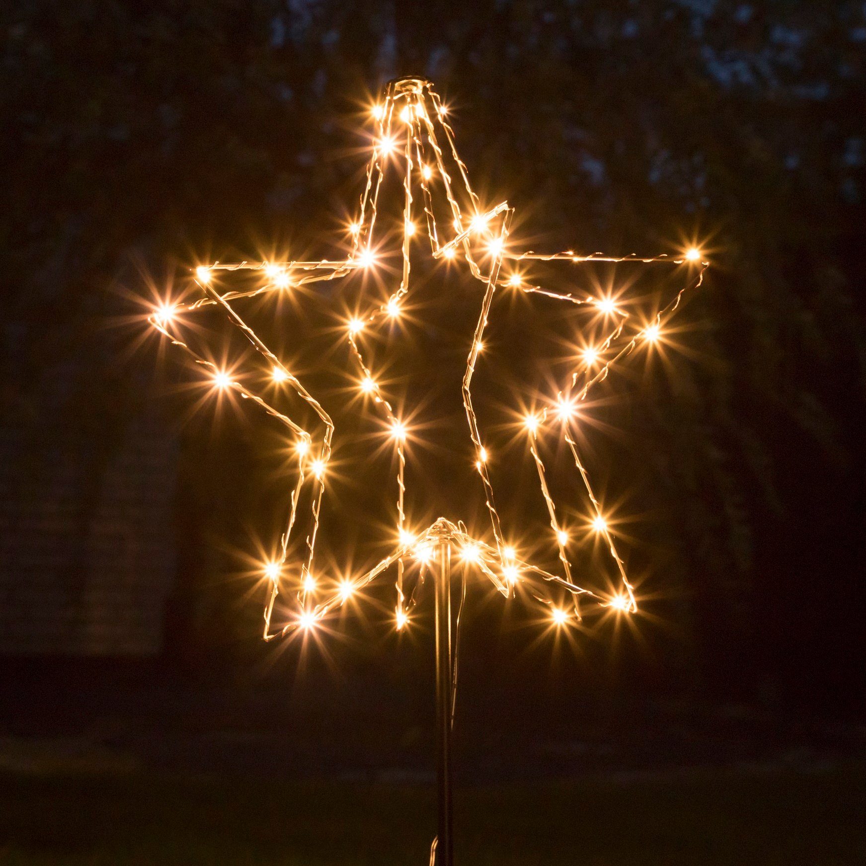 GartenHero Gartenstecker LED Gartenstecker Stern Weihnachtsstern außen Timer Weihnachtsbaum Lichterkette