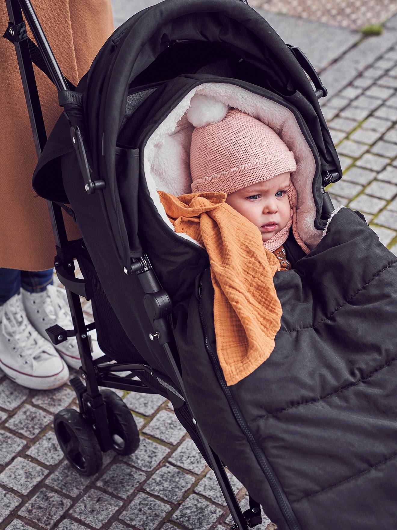 Vertbaudet Fußsack für Kinderwagen, wetterfest - schwarz