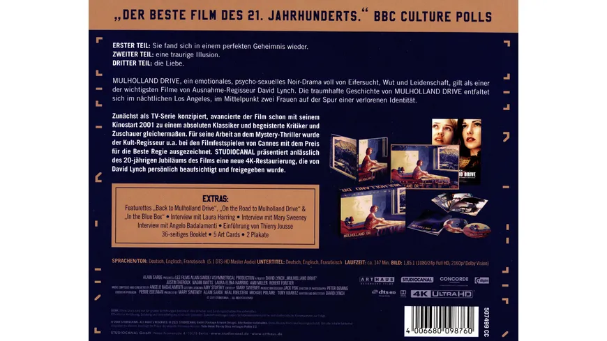 Mulholland Drive - Limited Collector's Edition  (4K Ultra HD + Blu-ray)