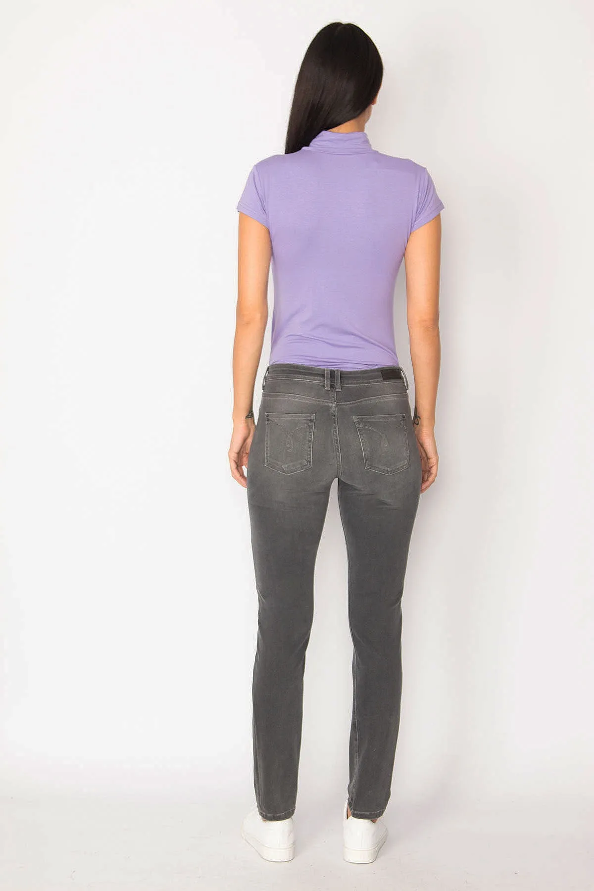Şans Tekstil  Geräucherte, gewaschene 5-Pocket-Lycra-Jeans für Damen 85n6260