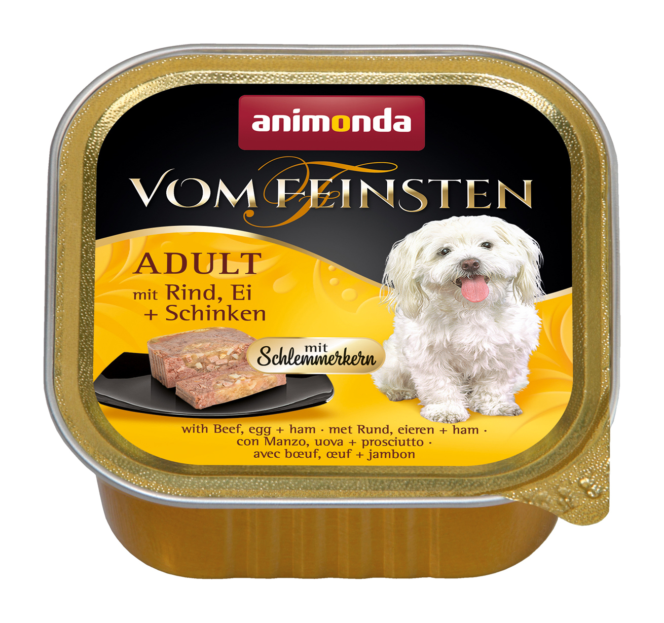 Animonda Hundenassfutter Animonda Vom Feinsten Adult 22x150g Rind, Ei & Schinken mit Schlemmerkern