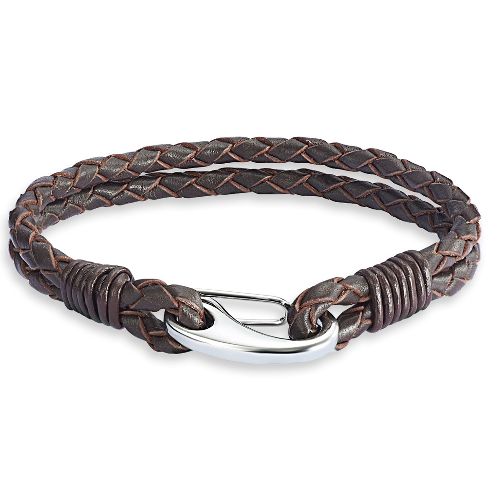 Rafaela Donata Bracelet cuir nappa Cuir véritable en Marron Bracelet
