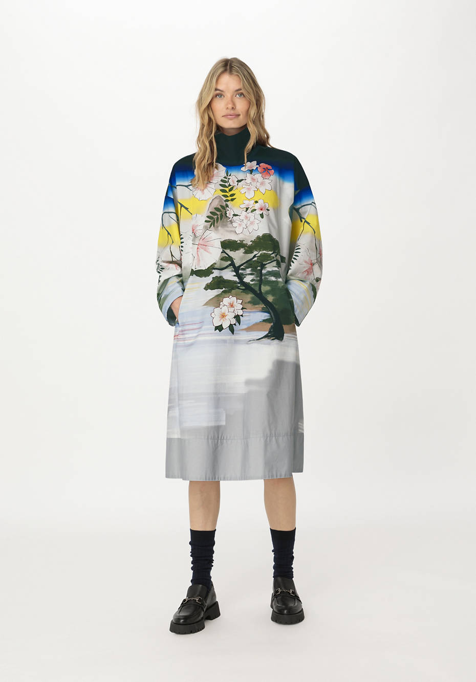 WUNDERKIND X HESSNATUR Kimono-Kleid aus reiner Bio-Baumwolle