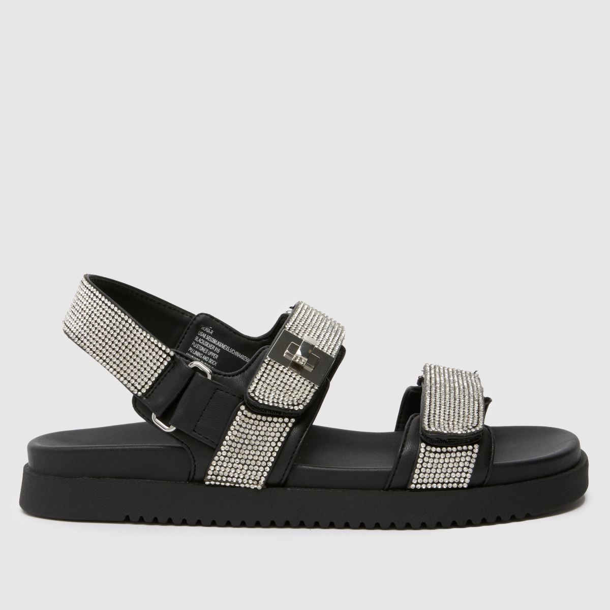Steve Madden mona-r szandál fekete és ezüst színben