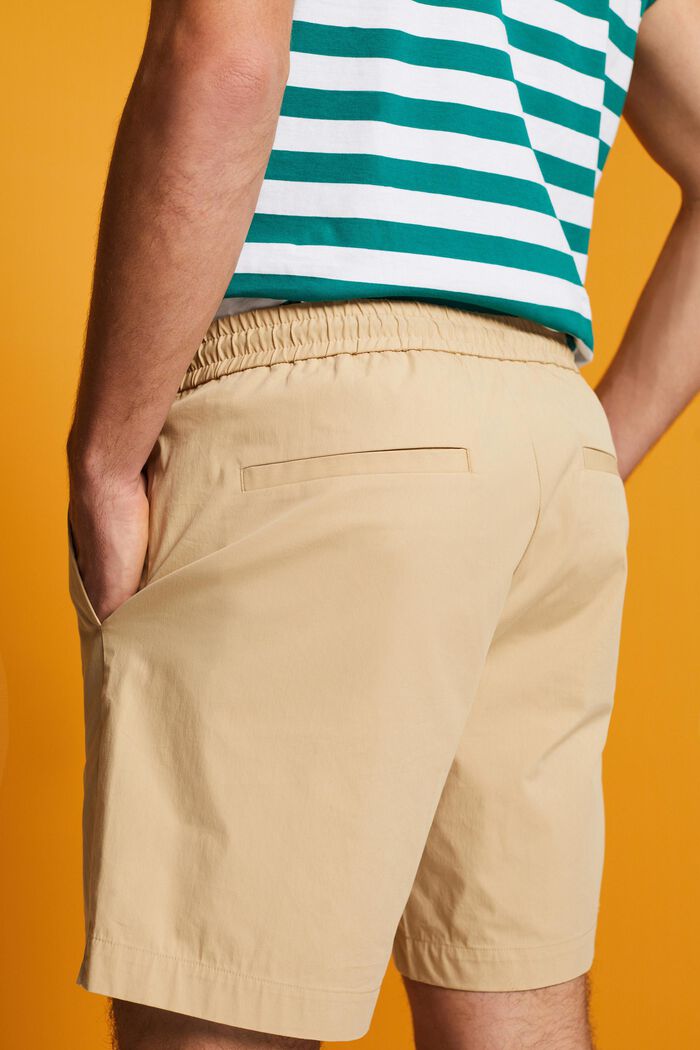 Pull-on-Shorts aus Baumwoll-Popelin