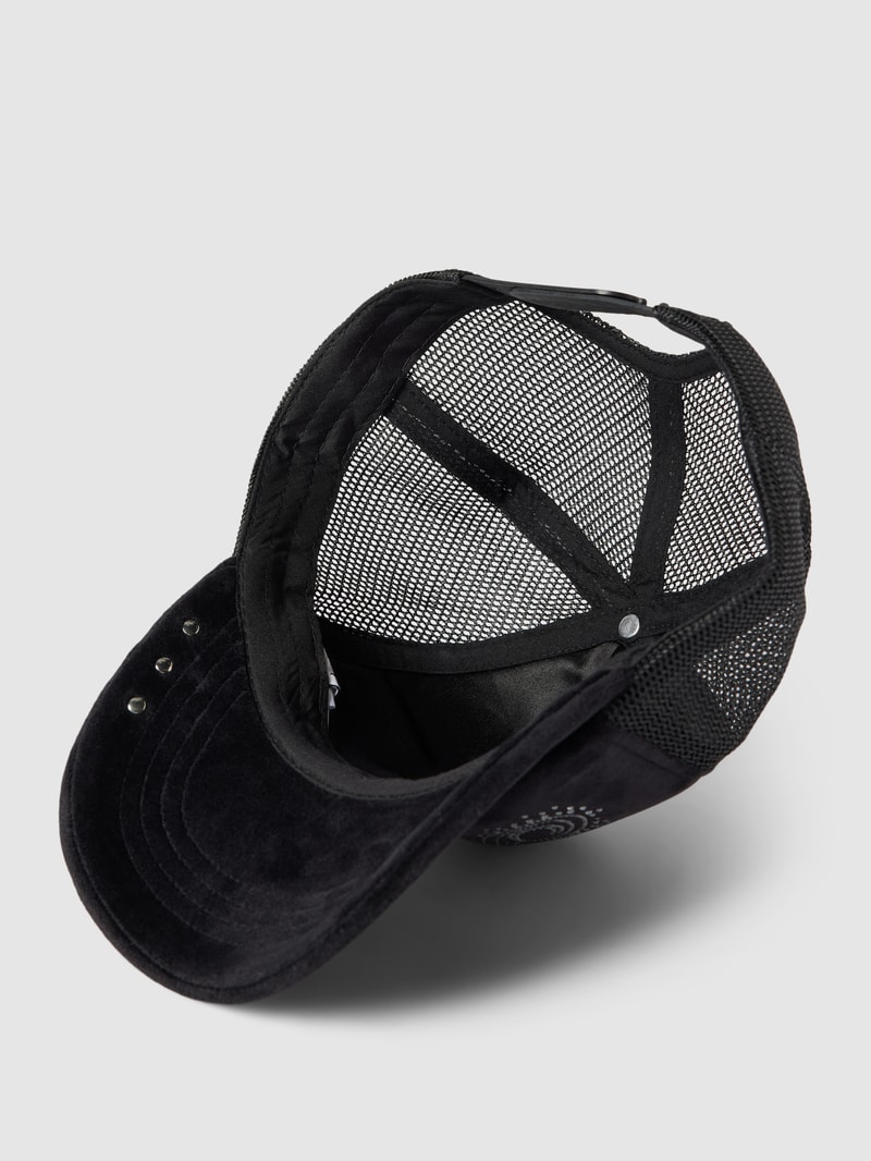 Trucker Cap mit Label-Schriftzug aus Strasssteinen Modell 'AVERY' in black