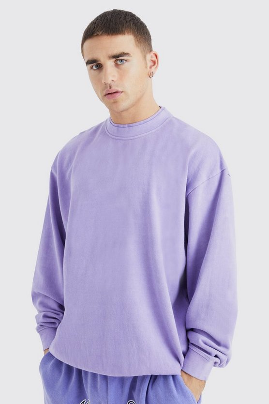 Oversize Sweatshirt mit doppeltem Kragen