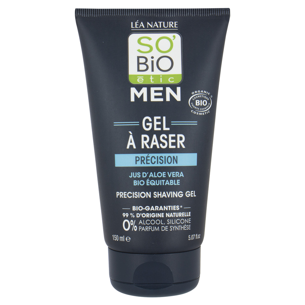 LÉA NATURE SO BiO étic Gel à raser Précision, au jus d'aloe vera Bio Gel à raser