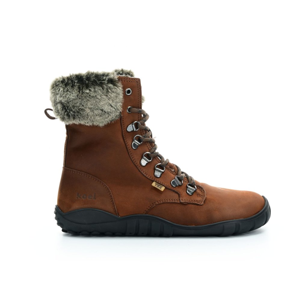 Koel4kids Levi Tex Lambswool Chocolate Winterbarfußstiefeletten